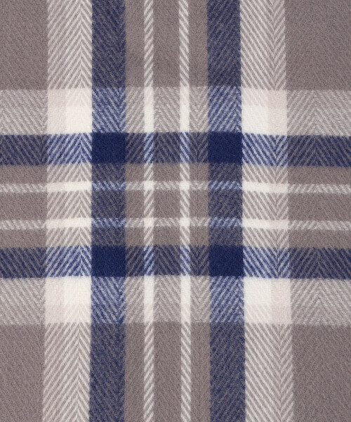 MONO　COMME CA（モノコムサ）の「チェック柄 ポンチョストール（ストール/ショール・レディース・グレー/アイボリー・FREE）」の10枚目の写真