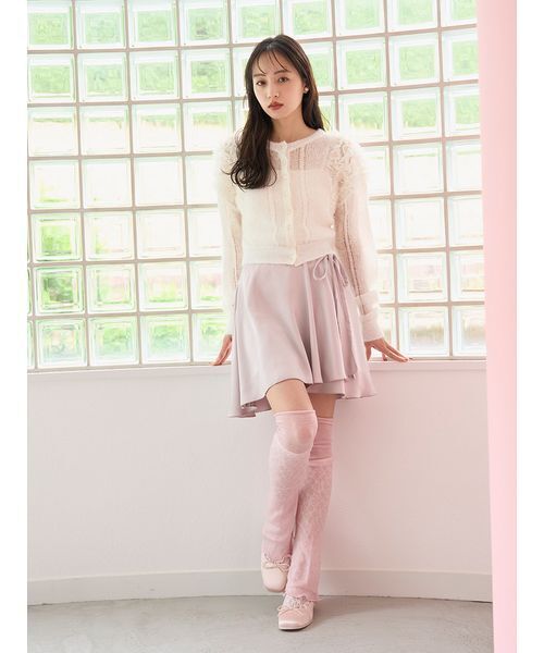 SNIDEL（スナイデル）の「【Chacott】チュールスリーブカーディガン（カーディガン/ボレロ・レディース・グレー/ピンク/オフホワイト・F）」の6枚目の写真