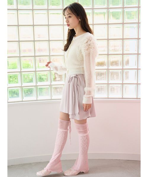 SNIDEL（スナイデル）の「【Chacott】チュールスリーブカーディガン（カーディガン/ボレロ・レディース・グレー/ピンク/オフホワイト・F）」の8枚目の写真