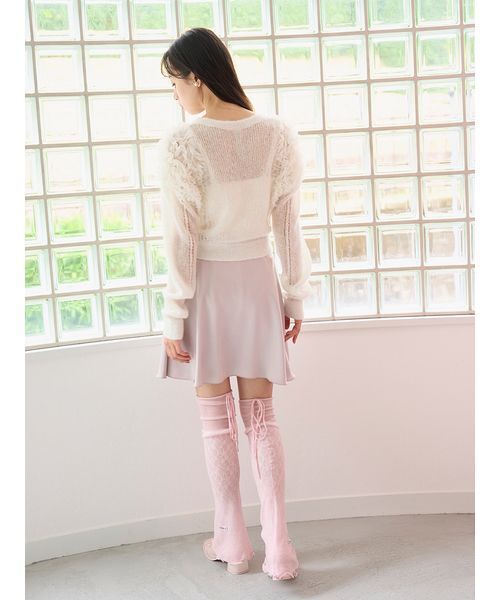 SNIDEL（スナイデル）の「【Chacott】チュールスリーブカーディガン（カーディガン/ボレロ・レディース・グレー/ピンク/オフホワイト・F）」の9枚目の写真