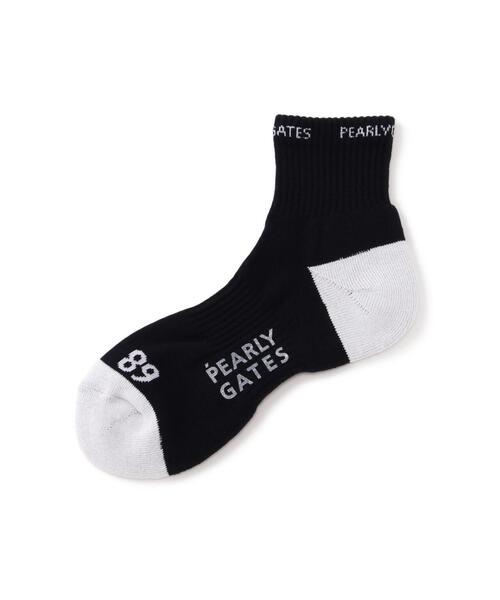 PEARLY GATES(パーリーゲイツ)の「【PEARLY GATES】かかとホールドショートソックス (LADIES)(ソックス/靴下・レディース・ネイビー/ホワイト・FREE)」の1枚目の写真