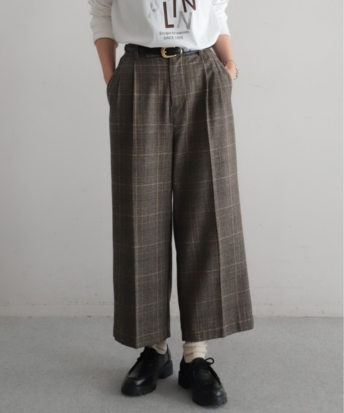 ウールチェック 8分丈パンツ | NOMBRE IMPAIR