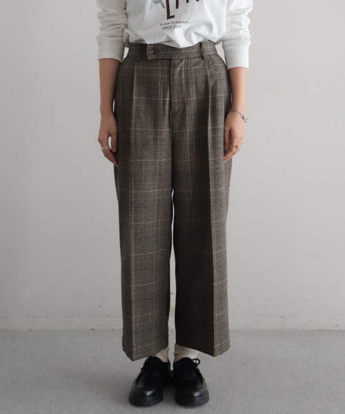 ウールチェック 8分丈パンツ | NOMBRE IMPAIR