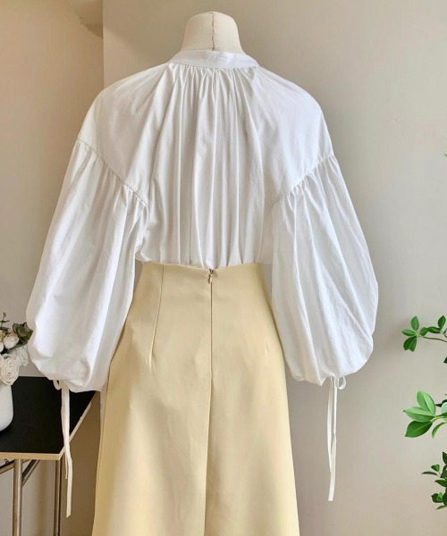 Miniministore(ミニミニストア)の「ランタンスリーブシャツブラウスレディース(シャツ/ブラウス・レディース・ライトブルー/ホワイト・FREE)」の14枚目の写真