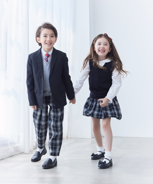 COMME CA ISM(コムサイズム)の「チェック テーパードパンツ(スラックス・キッズ・ブラック系・110cm/100cm/120cm/130cm/140cm/150cm)」の9枚目の写真