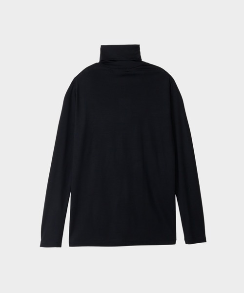 CINOH(チノ)の「WOOL JERSEY TURTLE NECK(Tシャツ/カットソー・メンズ・ブラック/ホワイト系その他・46/44)」の4枚目の写真