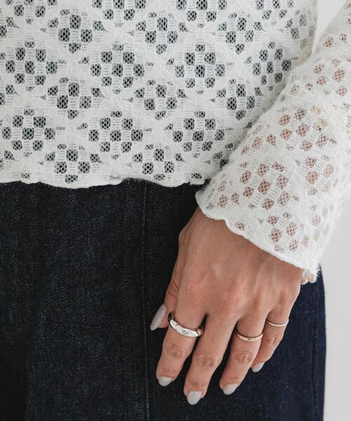 F by ROSSO（エフバイロッソ）の「F by ROSSO　起毛ストレッチレースプルオーバー（Tシャツ/カットソー・レディース・ブラック/オフホワイト・FREE）」の9枚目の写真