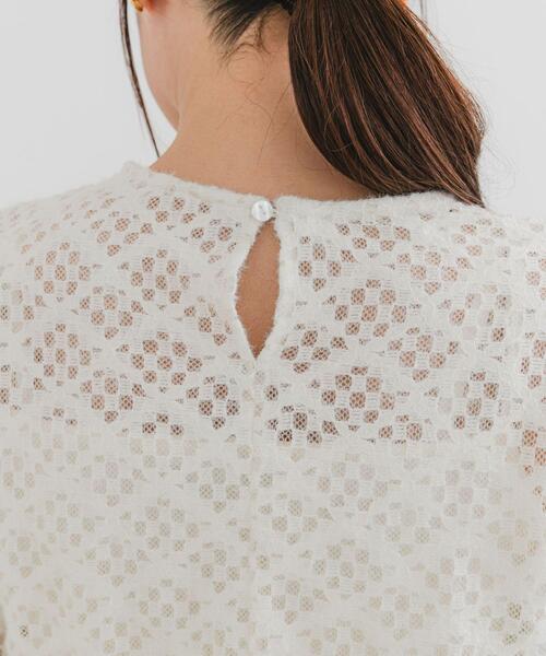 F by ROSSO（エフバイロッソ）の「F by ROSSO　起毛ストレッチレースプルオーバー（Tシャツ/カットソー・レディース・ブラック/オフホワイト・FREE）」の10枚目の写真