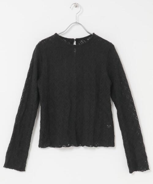 F by ROSSO（エフバイロッソ）の「F by ROSSO　起毛ストレッチレースプルオーバー（Tシャツ/カットソー・レディース・ブラック/オフホワイト・FREE）」の18枚目の写真