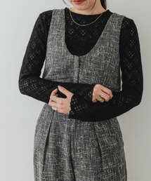 F by ROSSO | F by ROSSO　起毛ストレッチレースプルオーバー(Tシャツ/カットソー)