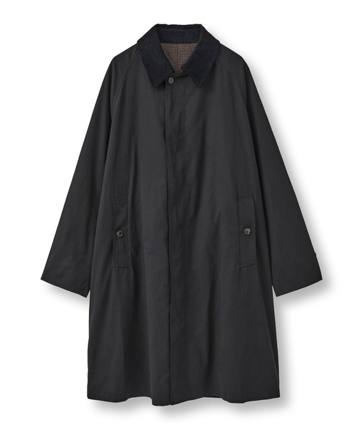 MEN'S BIGI（メンズビギ）の「ラグランスリーブコート（トレンチコート・メンズ・チャコールグレー/ブラック/ブラウン系その他・03/02）」の2枚目の写真