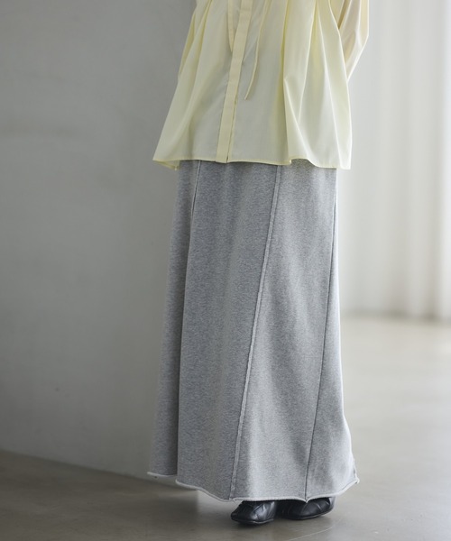 CRAFT STANDARD BOUTIQUE（クラフトスタンダードブティック）の「スウェットロングスカート◆（スカート・レディース・チャコールグレー/杢グレー・FREE）」の5枚目の写真