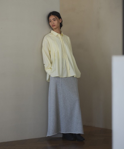 CRAFT STANDARD BOUTIQUE（クラフトスタンダードブティック）の「スウェットロングスカート◆（スカート・レディース・チャコールグレー/杢グレー・FREE）」の8枚目の写真