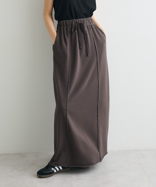 CRAFT STANDARD BOUTIQUE（クラフトスタンダードブティック）の「スウェットロングスカート◆（スカート・レディース・チャコールグレー/杢グレー・FREE）」の12枚目の写真