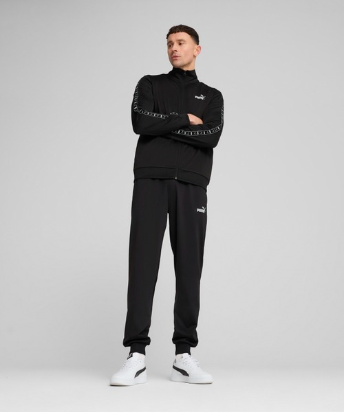 PUMA（プーマ）の「PUMA プーマ メンズ ポリ テープスーツ 上下セット Poly Tape Suit（ジャージ・メンズ・ブラック/ネイビー・XX-LARGE/X-LARGE/SMALL/MEDIUM/LARGE）」の2枚目の写真