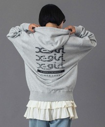 X-girl（エックスガール）の「GEOMETRIC MILLS LOGO SWEAT HOODIE（パーカー）」