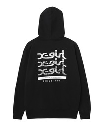 X-girl | GEOMETRIC MILLS LOGO SWEAT HOODIE(パーカー)