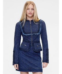 GapStudio（ギャップスタジオ）の「GapStudio デニム ツイード フリンジ ジャケット（デニムジャケット）」