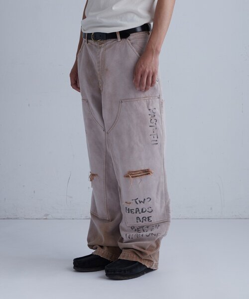 WHO'S WHO gallery(フーズフーギャラリー)の「【FromVintage】 落書きダックダブルニーパンツ(その他パンツ・メンズ・ブラック/ベージュ・FREE)」の2枚目の写真