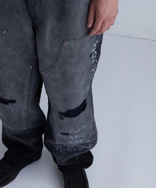 WHO'S WHO gallery(フーズフーギャラリー)の「【FromVintage】 落書きダックダブルニーパンツ(その他パンツ・メンズ・ブラック/ベージュ・FREE)」の19枚目の写真