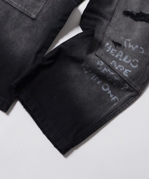 WHO'S WHO gallery(フーズフーギャラリー)の「【FromVintage】 落書きダックダブルニーパンツ(その他パンツ・メンズ・ブラック/ベージュ・FREE)」の7枚目の写真