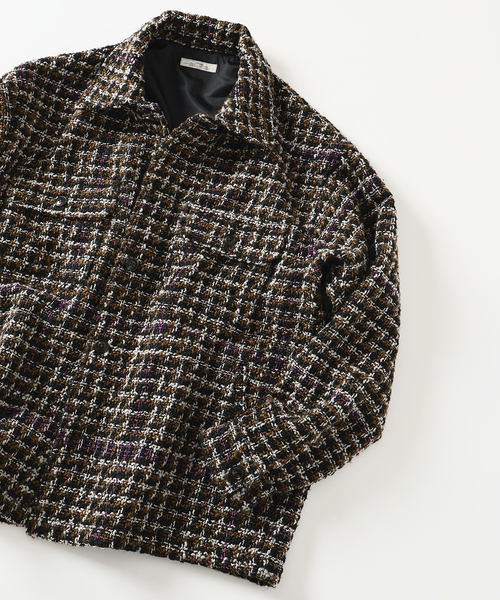 ループ ツイードチェック CPO ブルゾン（その他アウター）｜JOURNAL