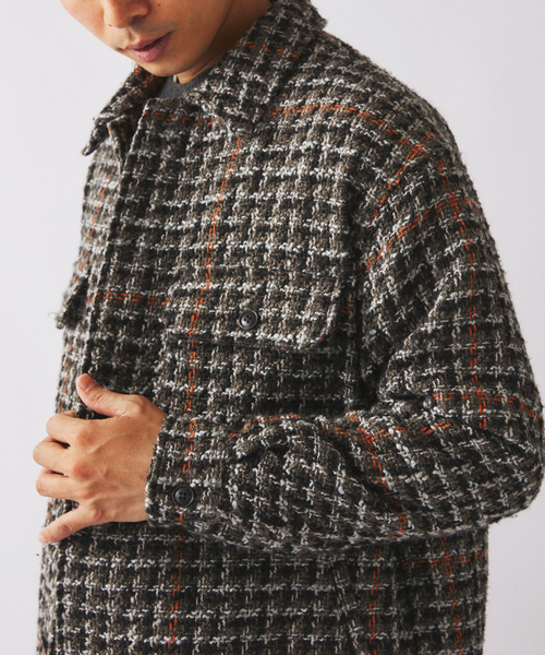 JOURNAL STANDARD 【NEU】 リングツイードチェックロングCPO JOURNAL STANDARD 【NEU】 リングツイードチェックロングCPO