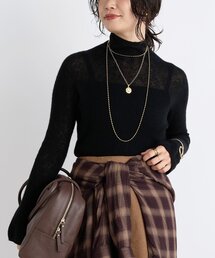 RIVE DROITE | 【柔らかく滑らかな肌触り】カシミヤ混ウールシアータートルニット(ニット/セーター)