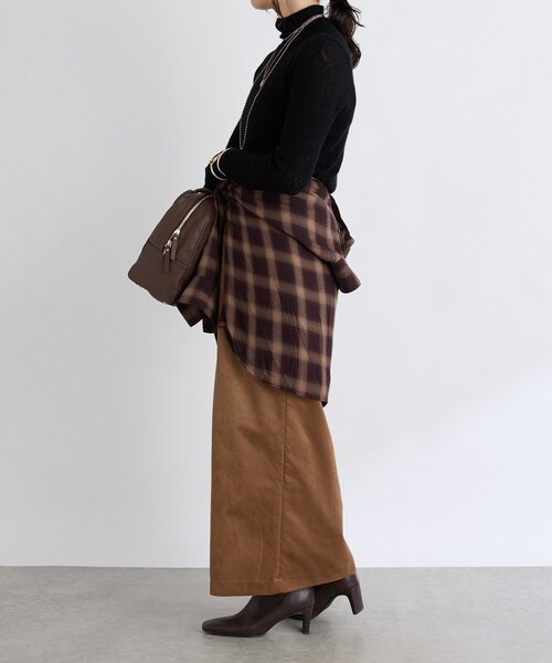 RIVE DROITE（リヴドロワ）の「【柔らかく滑らかな肌触り】カシミヤ混ウールシアータートルニット（ニット/セーター・レディース・ブラック/グレー/オフホワイト・FREE）」の15枚目の写真