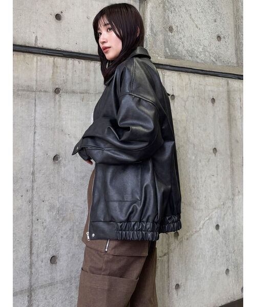 新品同様　MURUA　ショートライダースジャケット　F　ブラック ショートライダースジャケット[品番：MKSW0041886]｜MURUA