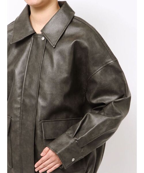 MURUA レザージャケット ZOZO限定】ヴィンテージフェイクレザーブルゾン（ライダース