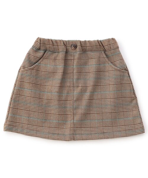 Seraph（セラフ）の「【ジュニア対応】スクエアミニスカート（スカート・キッズ・ベージュ/チェック/ネイビー/レッド・80/90/100/110/120/130/140）」の4枚目の写真