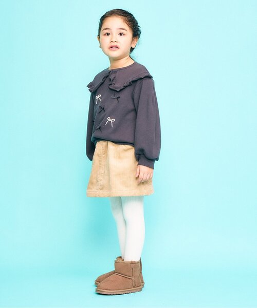 Seraph（セラフ）の「【ジュニア対応】スクエアミニスカート（スカート・キッズ・ベージュ/チェック/ネイビー/レッド・80/90/100/110/120/130/140）」の17枚目の写真