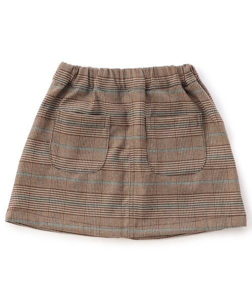 Seraph（セラフ）の「【ジュニア対応】スクエアミニスカート（スカート・キッズ・ベージュ/チェック/ネイビー/レッド・80/90/100/110/120/130/140）」の11枚目の写真