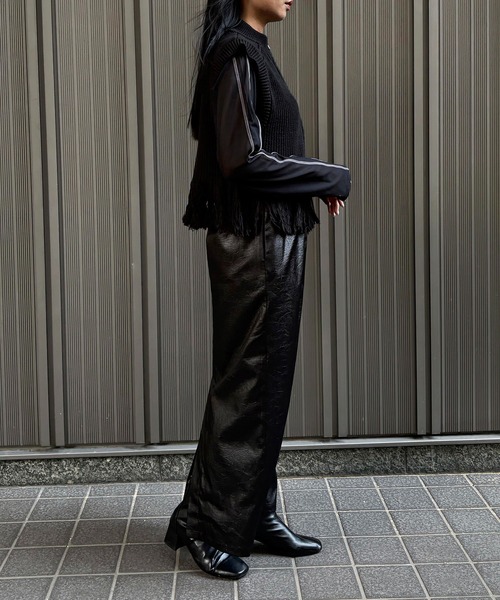 &g'aime（アンジェム）の「【&g'aime】フリンジニットベスト　Fringe Knit Vest（ニット/セーター・レディース・アイボリー/ブラック/チャコールグレー・FREE）」の22枚目の写真