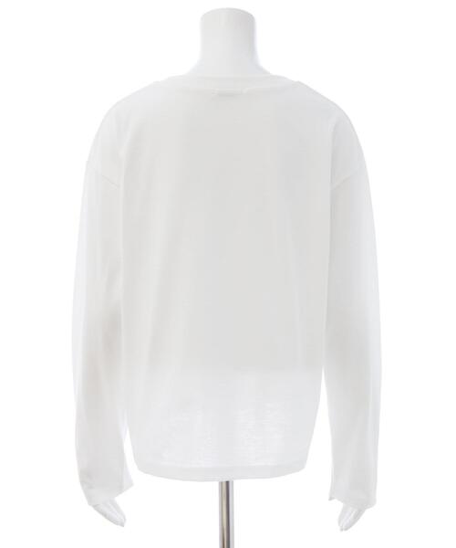 INGNI(イング)の「ニュースペーパープリントロングTシャツ(Tシャツ/カットソー・レディース・ブラウン/オフホワイト/チャコールグレー・M)」の6枚目の写真