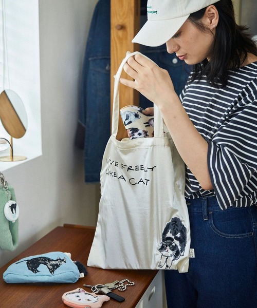 studio CLIP（スタディオクリップ）の「ツイル刺繍CAP[うちの猫博]（キャップ・レディース・ライトブルー/オフホワイト/グリーン・FREE）」の6枚目の写真