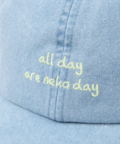 studio CLIP（スタディオクリップ）の「ツイル刺繍CAP[うちの猫博]（キャップ・レディース・ライトブルー/オフホワイト/グリーン・FREE）」の16枚目の写真