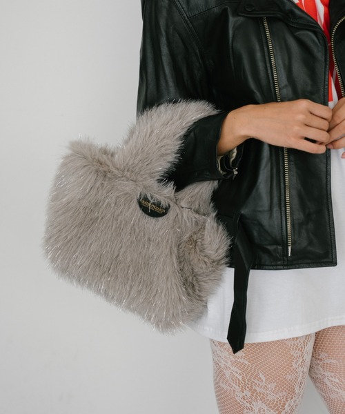 THEATRE PRODUCTS（シアタープロダクツ）の「フェイクファーハンドバッグ（トートバッグ・レディース・ブラック/グレー/ピンク・FREE）」の15枚目の写真