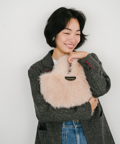 THEATRE PRODUCTS（シアタープロダクツ）の「フェイクファーハンドバッグ（トートバッグ・レディース・ブラック/グレー/ピンク・FREE）」の22枚目の写真