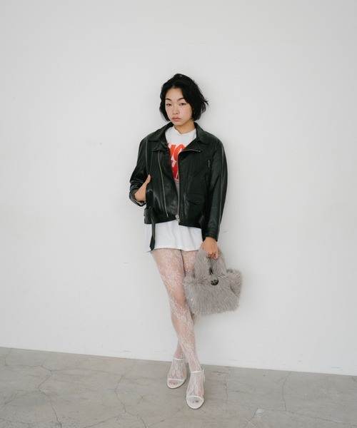 THEATRE PRODUCTS（シアタープロダクツ）の「フェイクファーハンドバッグ（トートバッグ・レディース・ブラック/グレー/ピンク・FREE）」の9枚目の写真