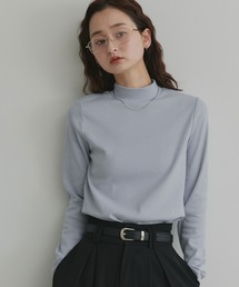 配色アソートスリーブ ハイネックトップス