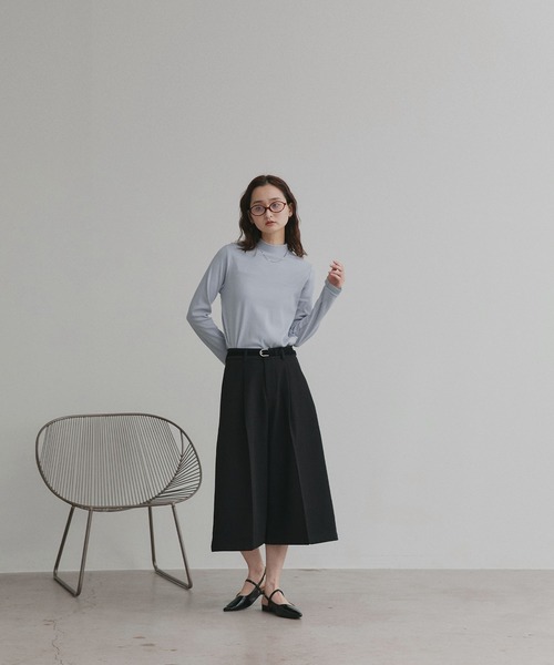 ad thie(アドティエ)の「配色アソートスリーブ ハイネックトップス(Tシャツ/カットソー・レディース・チャコールグレー/チャコールグレー×ブラック/ブラウン系1/ブラウン系2/グレー系1/グレー系2/ブラック系1/ブラック系2/カーキ系1/カーキ系2/ホワイト系1/ホワイト系2/ブラック系3/ブルー系1/ピンク系1/ピンク系2/ホワイト系3/ブルー系2・MEDIUM/LARGE/LL)」の19枚目の写真