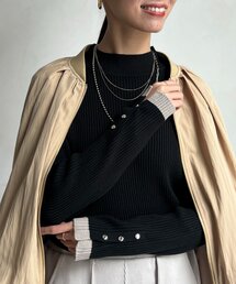Chez toi（シェトワ）の「袖口ボタンハイネックプルオーバー（ニット/セーター）」