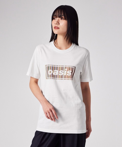 アイドルグッズ PaulSmith ウィメンズ Paul Smith × Oasis シグネチャーストライプロゴ T