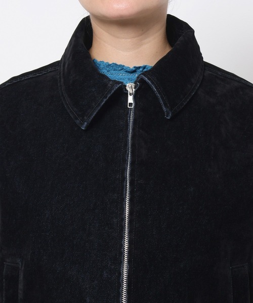 mysty woman（ミスティウーマン）の「フロッキー加工デニムジャケット 583333（デニムジャケット・レディース・ブラック・FREE）」の10枚目の写真
