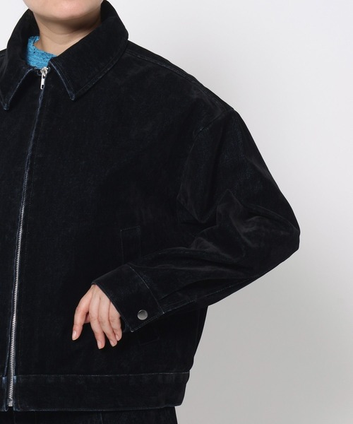 mysty woman（ミスティウーマン）の「フロッキー加工デニムジャケット 583333（デニムジャケット・レディース・ブラック・FREE）」の11枚目の写真