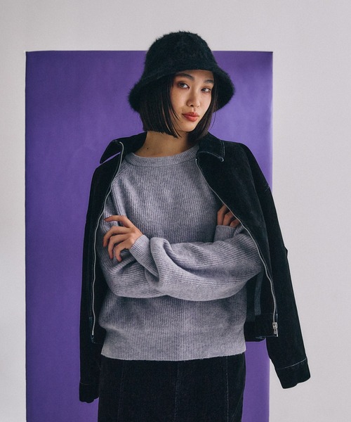 mysty woman（ミスティウーマン）の「フロッキー加工デニムジャケット 583333（デニムジャケット・レディース・ブラック・FREE）」の20枚目の写真