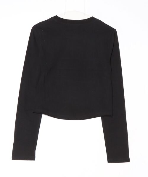 muahmuah(ムーアムーア)の「A'GEM/9 × .kom 『muah muah/ムーアムーア』 PIGMENT CROP LONG SLEEVE T-SHIRT/ピグメント クロップ長袖Tシャツ(Tシャツ/カットソー・レディース・ホワイト/ピンク/ブラック/カーキ/グレー・FREE)」の15枚目の写真
