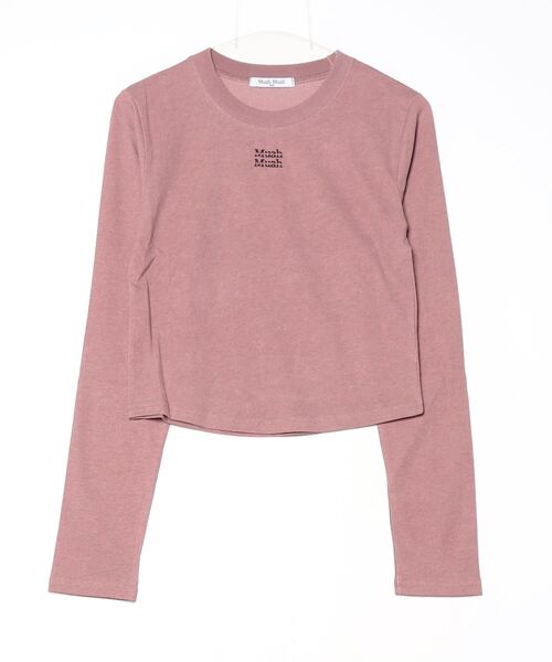 muahmuah(ムーアムーア)の「A'GEM/9 × .kom 『muah muah/ムーアムーア』 PIGMENT CROP LONG SLEEVE T-SHIRT/ピグメント クロップ長袖Tシャツ(Tシャツ/カットソー・レディース・ホワイト/ピンク/ブラック/カーキ/グレー・FREE)」の18枚目の写真